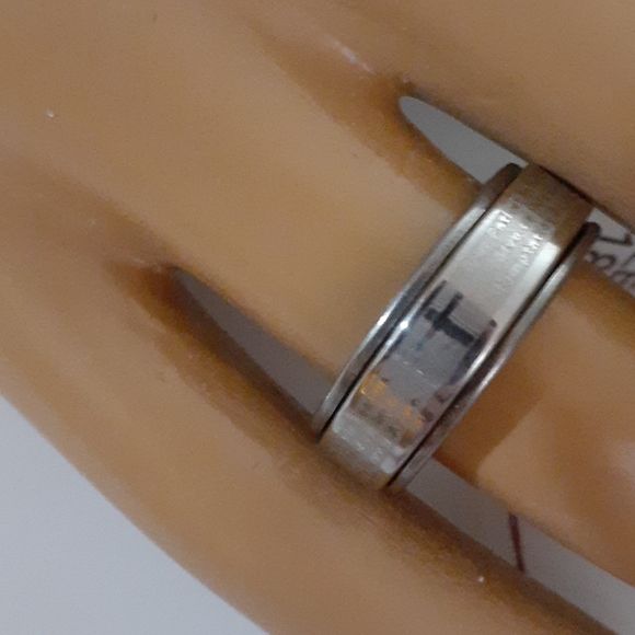 NWT🙏 Spinner Lords Prayer Ring Size 8.25 Left - Picture 5 of 8
